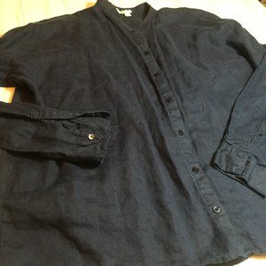 CLOSET CLOSING SALE! Eileen Fisher Organic Linen Button Down Blouse XS
